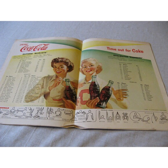 1956 High School Football Progam Guthrie vs Stillwater Jelsma Stadium Coca Cola - Picture 3 of 3